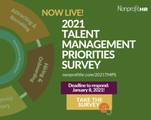 2021 Nonprofit Talent Management Priorities Survey Graphic